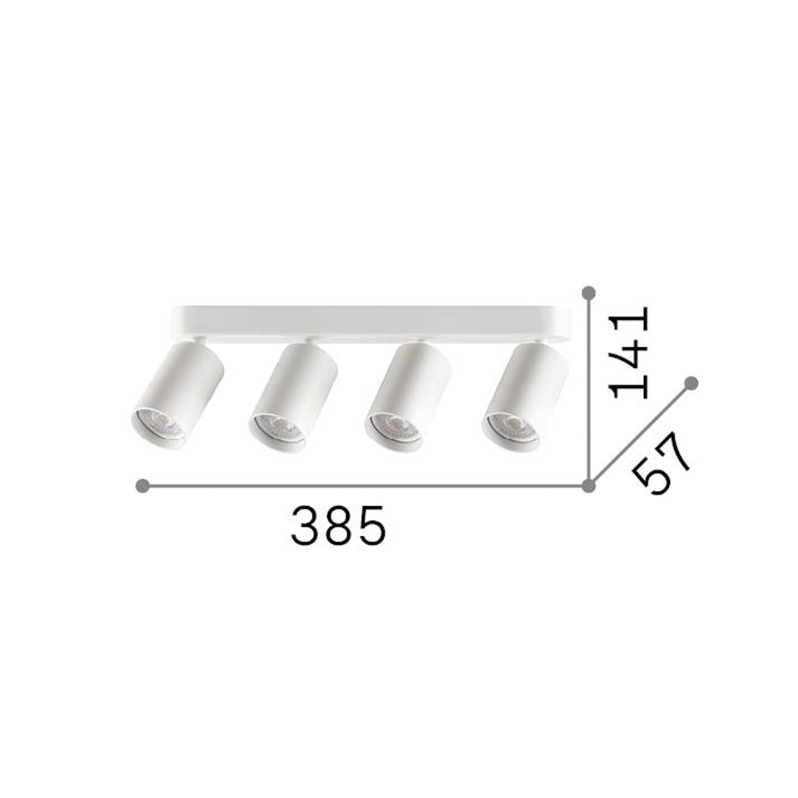 Faretto da soffitto IDEAL LUX Dynamite Round nero 38 cm a 4 luci Faretto da soffitto IDEAL LUX Dynamite Round nero 38 cm a 4 luci