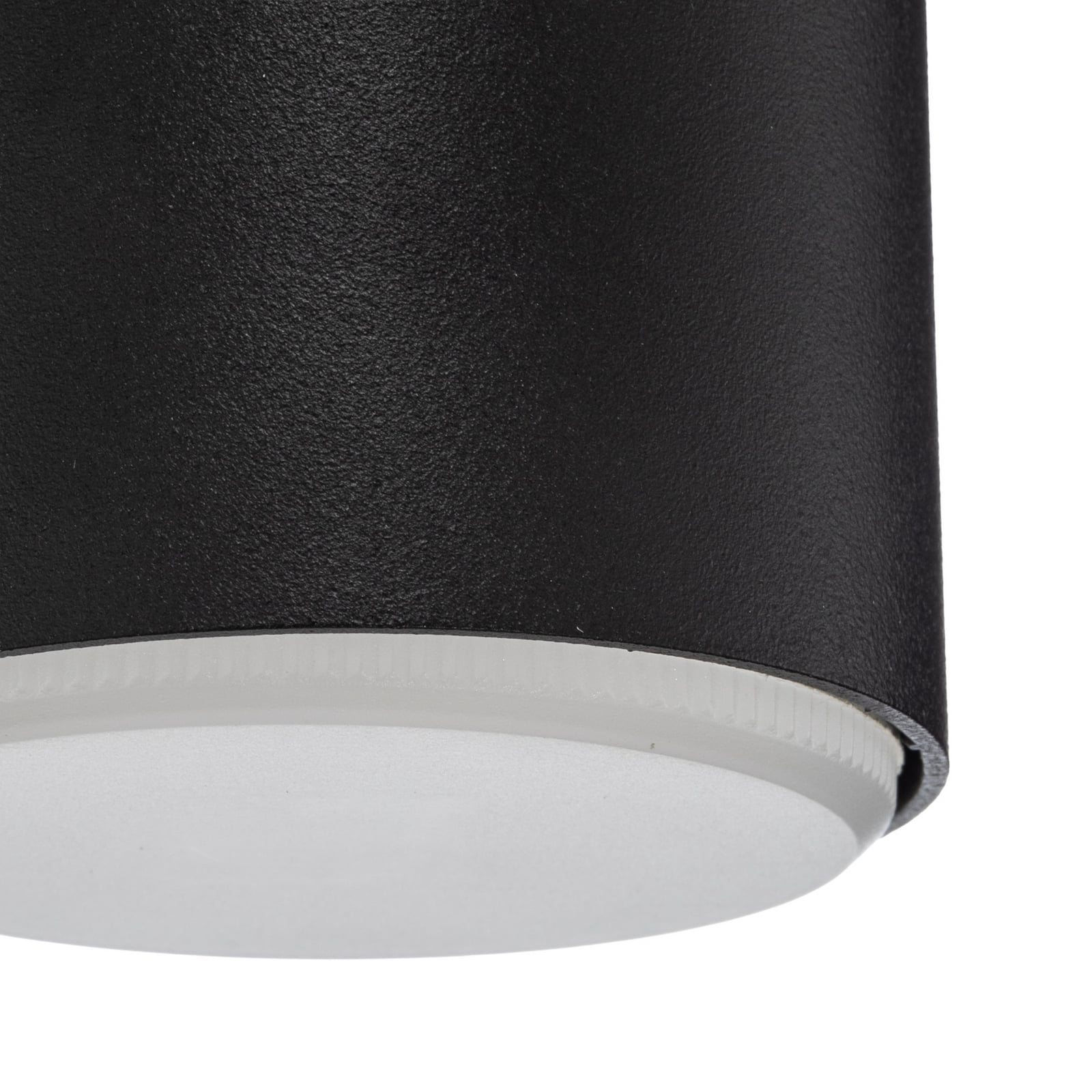 Plafonnier Tubo S, noir, acier, Ø 8 cm, GX53