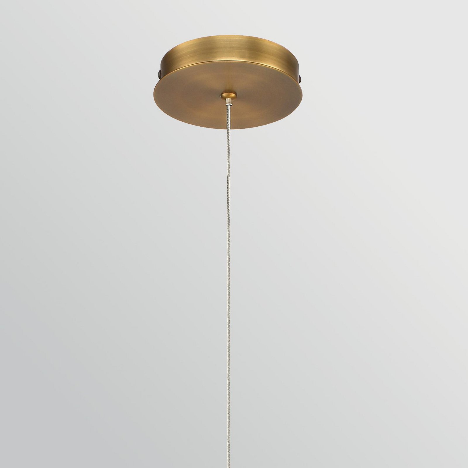 CUMBERLAND LED pendant light, gold, Ø 13 cm, metal/glass