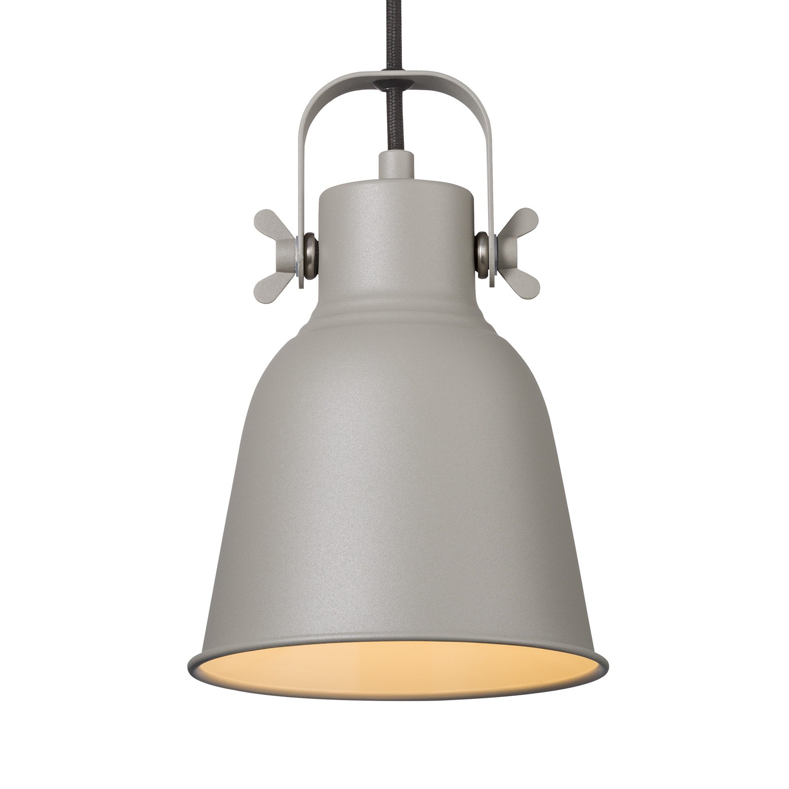 Nordlux Adrian pendant light in grey, Ø 16 cm, for Living / Dining Room, metal, E27, 25 W, energy efficiency: A++, H: 22 cm