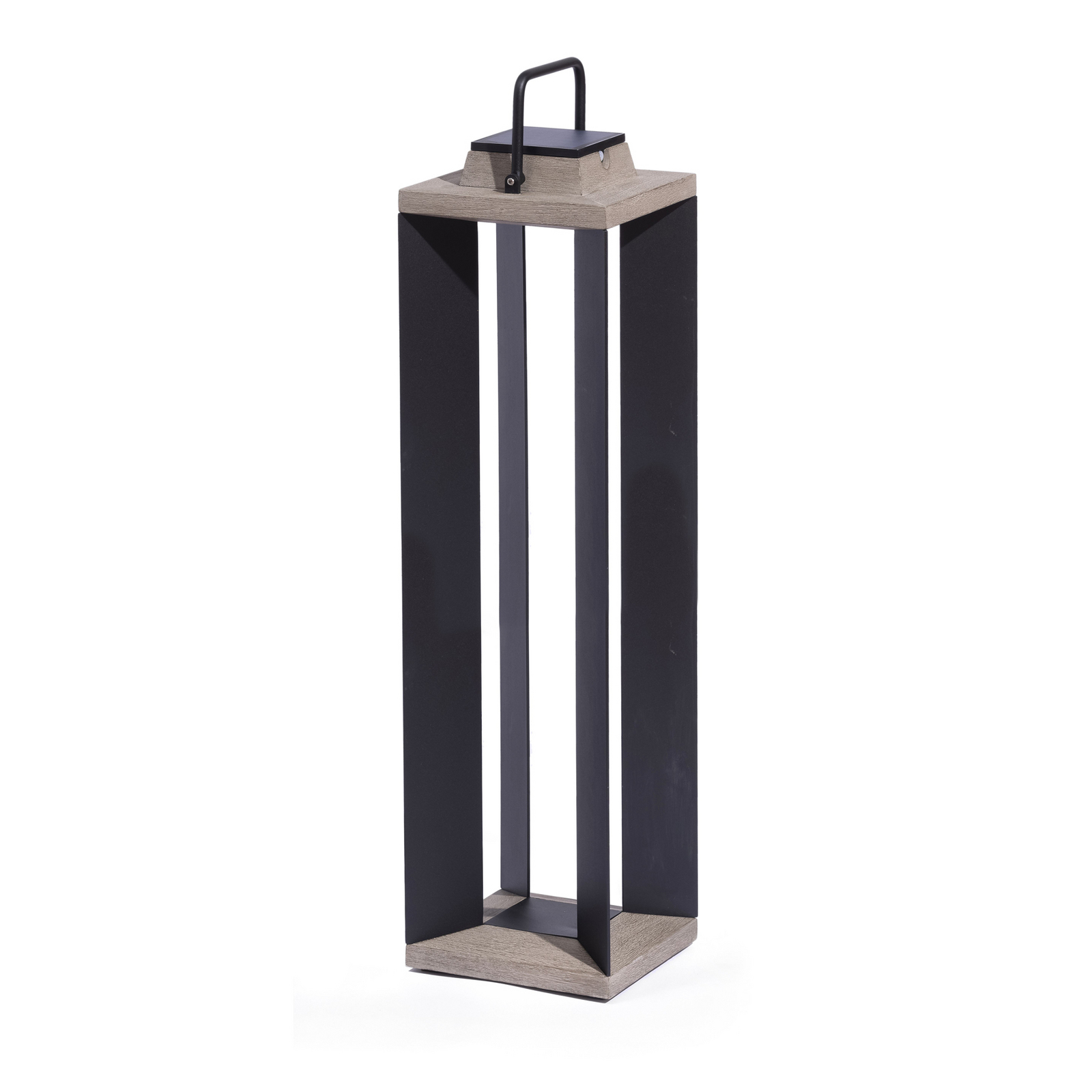 Les Jardins LED-Solarlaterne Teckalu, grau/schwarz, 60 cm