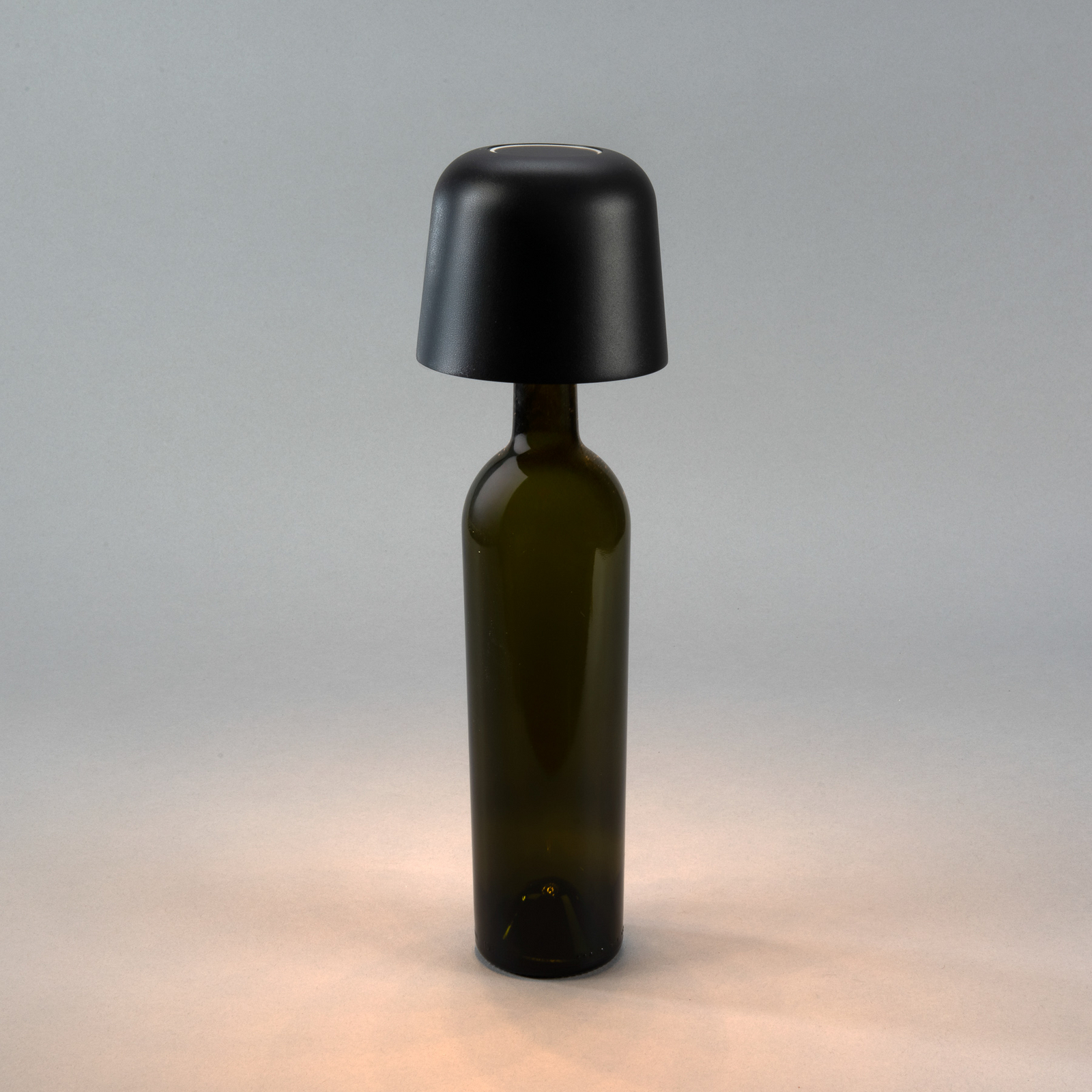 LED tafellamp op batterijen Biot, zwart, hoogte 30 cm, IP54, USB