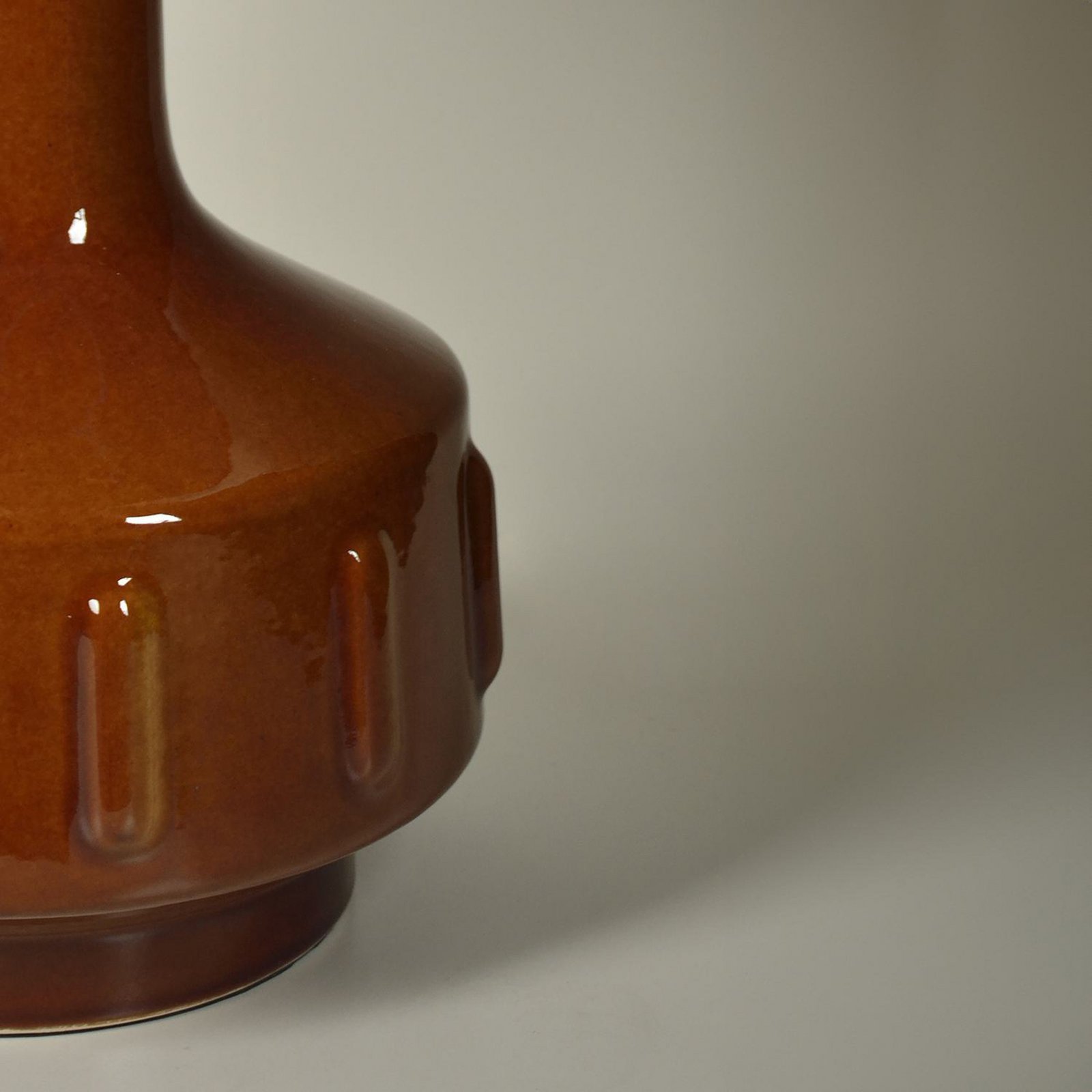 MARKET SET Lampă de masă Jimmy, maro/bej, 83 cm, bordură