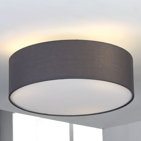Grå loftslampe Sebatin af stof