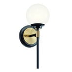 Seinavalgusti Benno 1 must-pronks, valge, teras, klaas IP44 G9