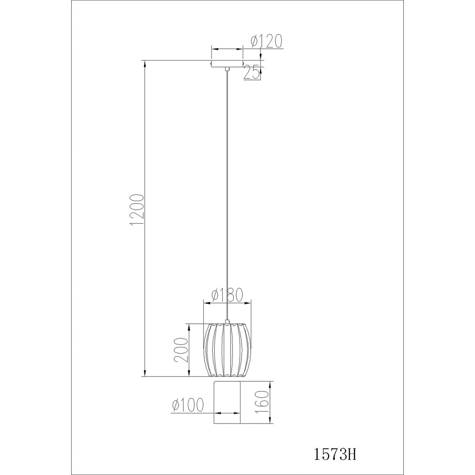 Lampă suspendată Maribel, Ø 18 cm, crom/transparent, metal Lampă suspendată Maribel, Ø 18 cm, crom/transparent, metal