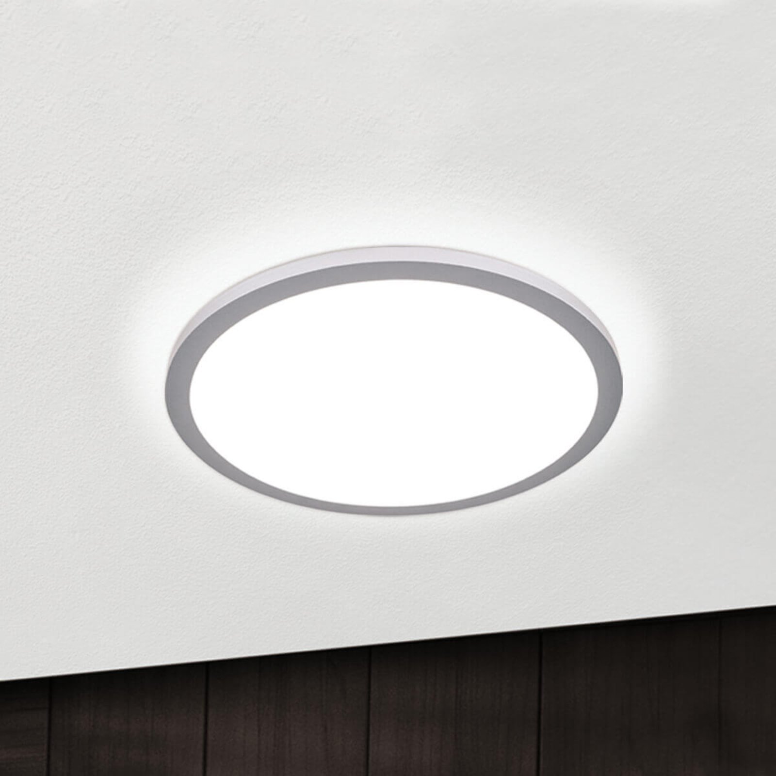 Stropna LED svetilka Aria v barvi titana, z možnostjo zatemnitve - 40 cm