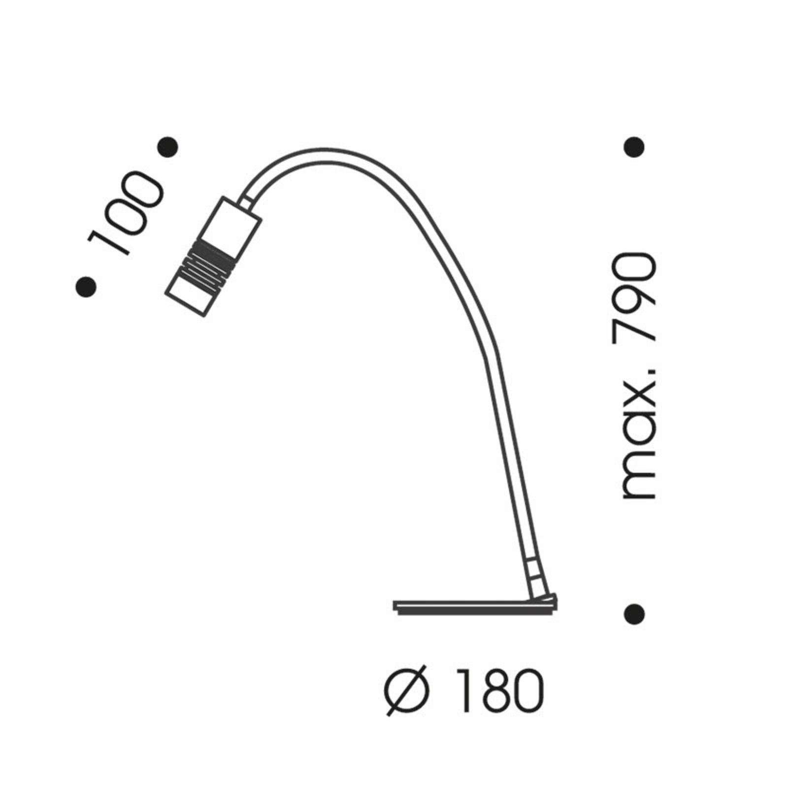 OLIGO A little bit colour table lamp head chrome