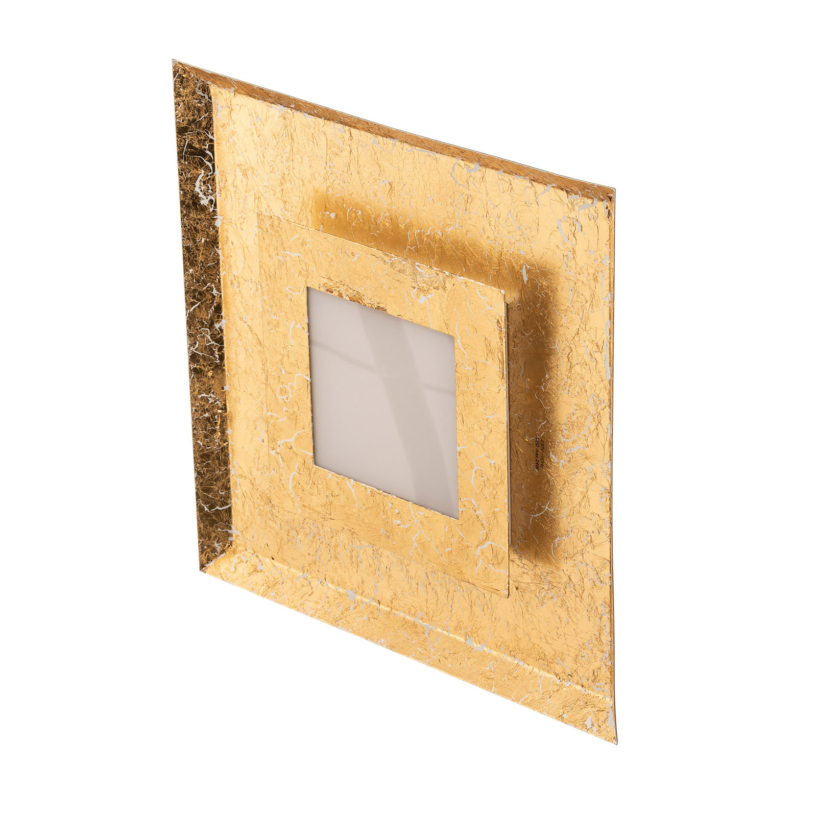 LED-vägglampa Window, 39 x 39 cm, guld