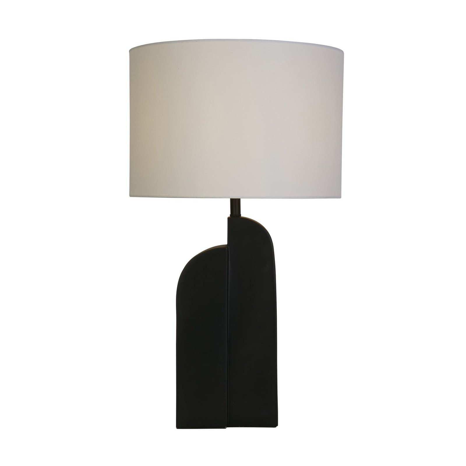 Perth bordlampe, hvid/sort Højde 65 cm Tekstil/harpiks