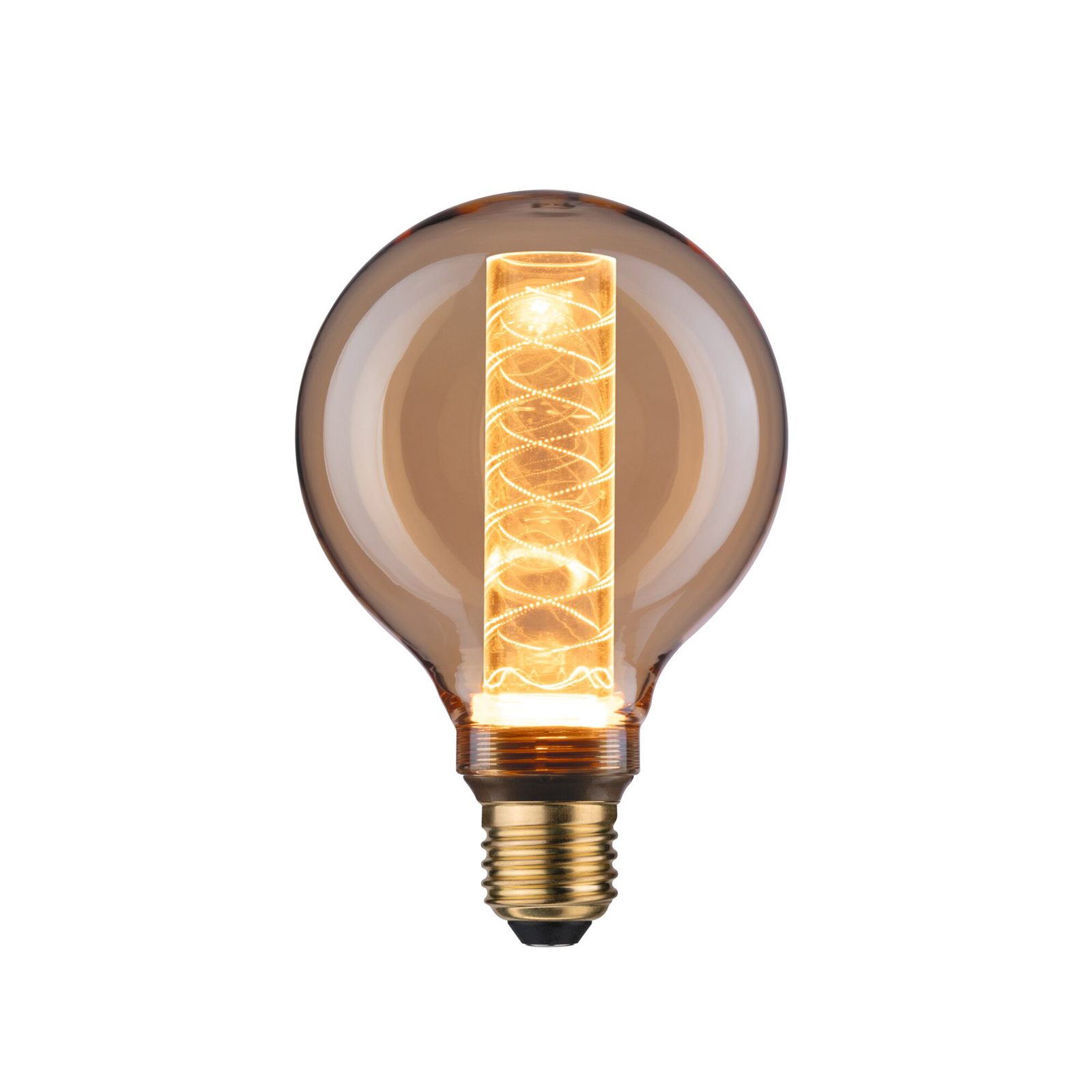 LED klaasist lamp E27 4W G95 Inner Glow spiraalne muster