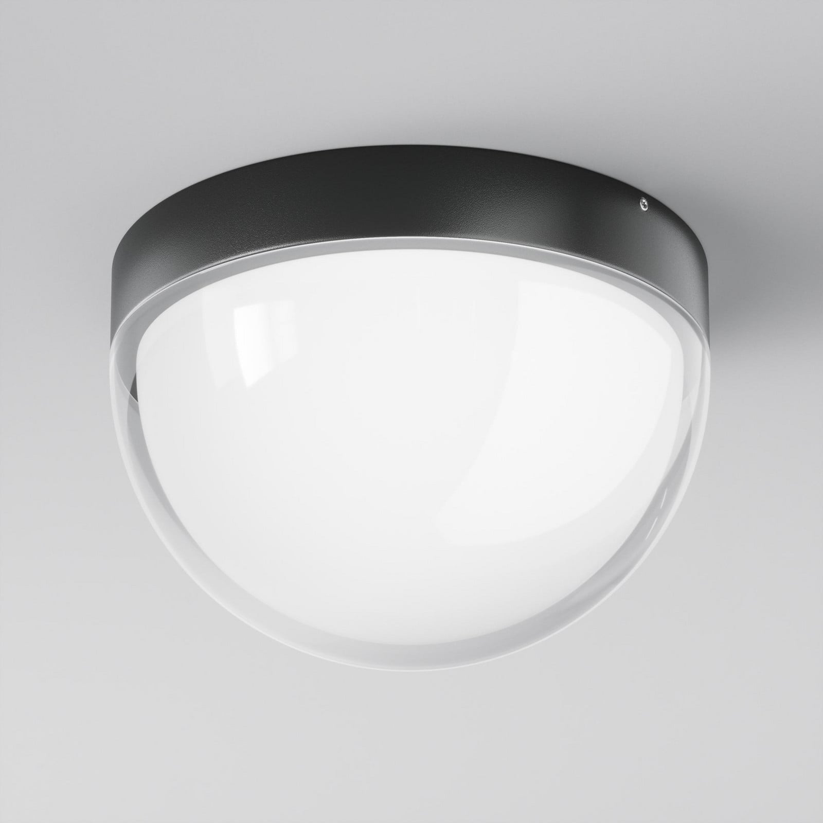Maytoni Grafite, Branco Mate Candeeiro De Teto Exterior Led Mon, Grafite, Ø 18 Cm, Ip65, 3.000K