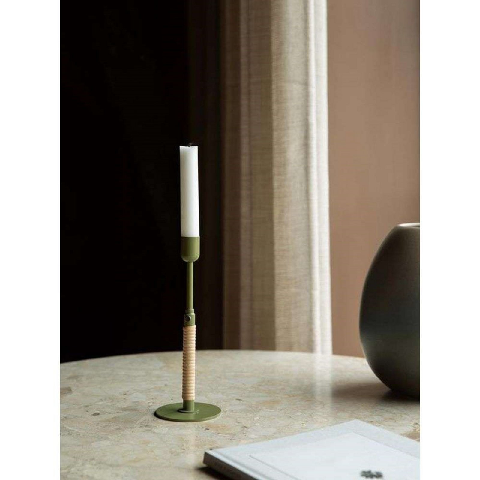 Duca Candle Holder Olive Green - Audo Copenhagen