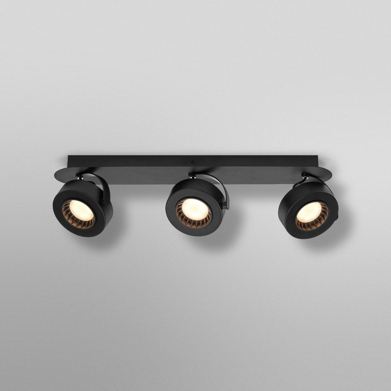 OSRAM LED-Deckenstrahler VENUS schwarz 3-flg. Metall 3.000 K