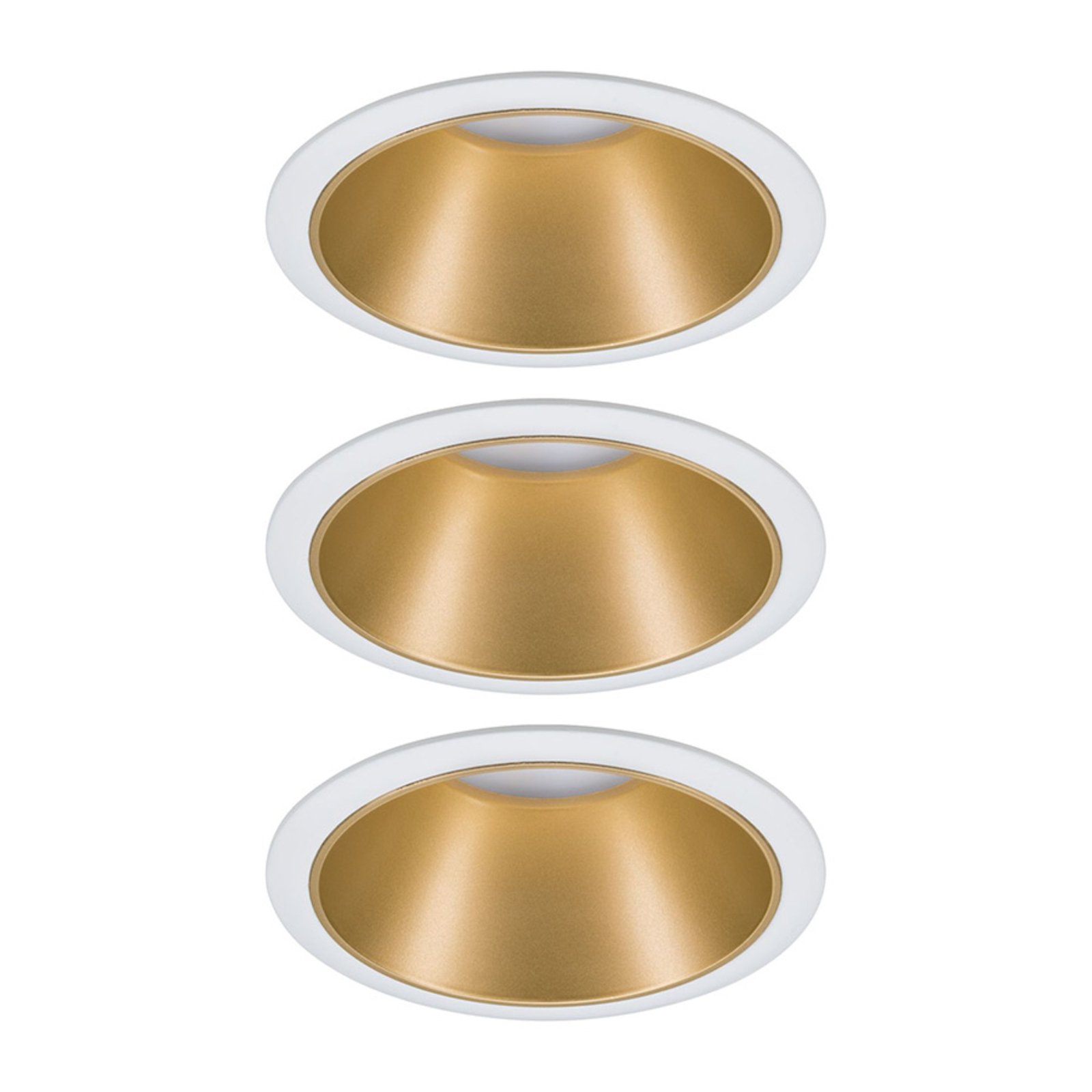 Cole LED spot, gold-white, set of 3 - Paulmann