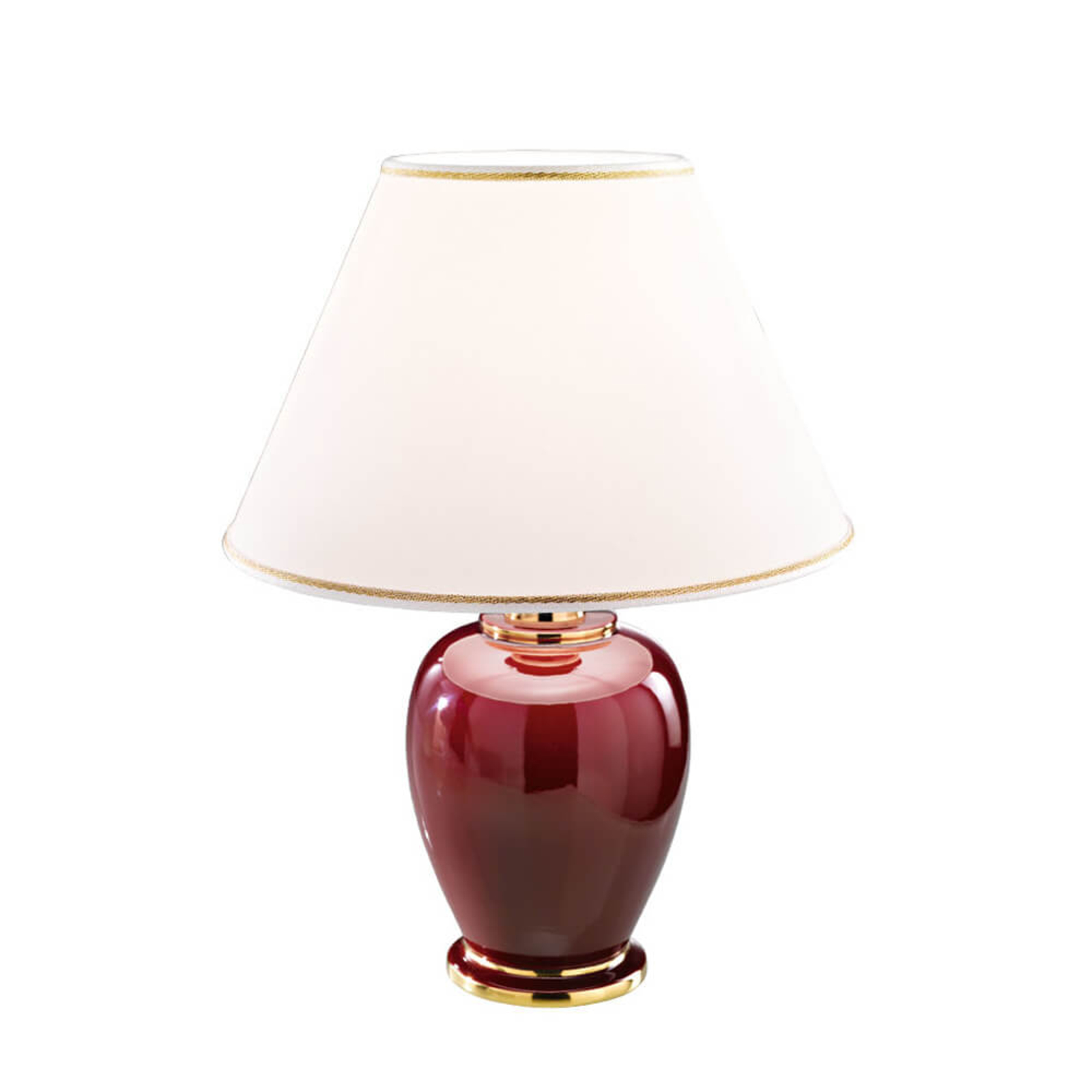 Austrolux Tischlampe Giardino Bordeaux, Keramik, 24 Karat