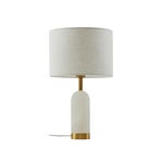 Alabaster Bordlampe Ø30 Hvid/Guld - Lindby