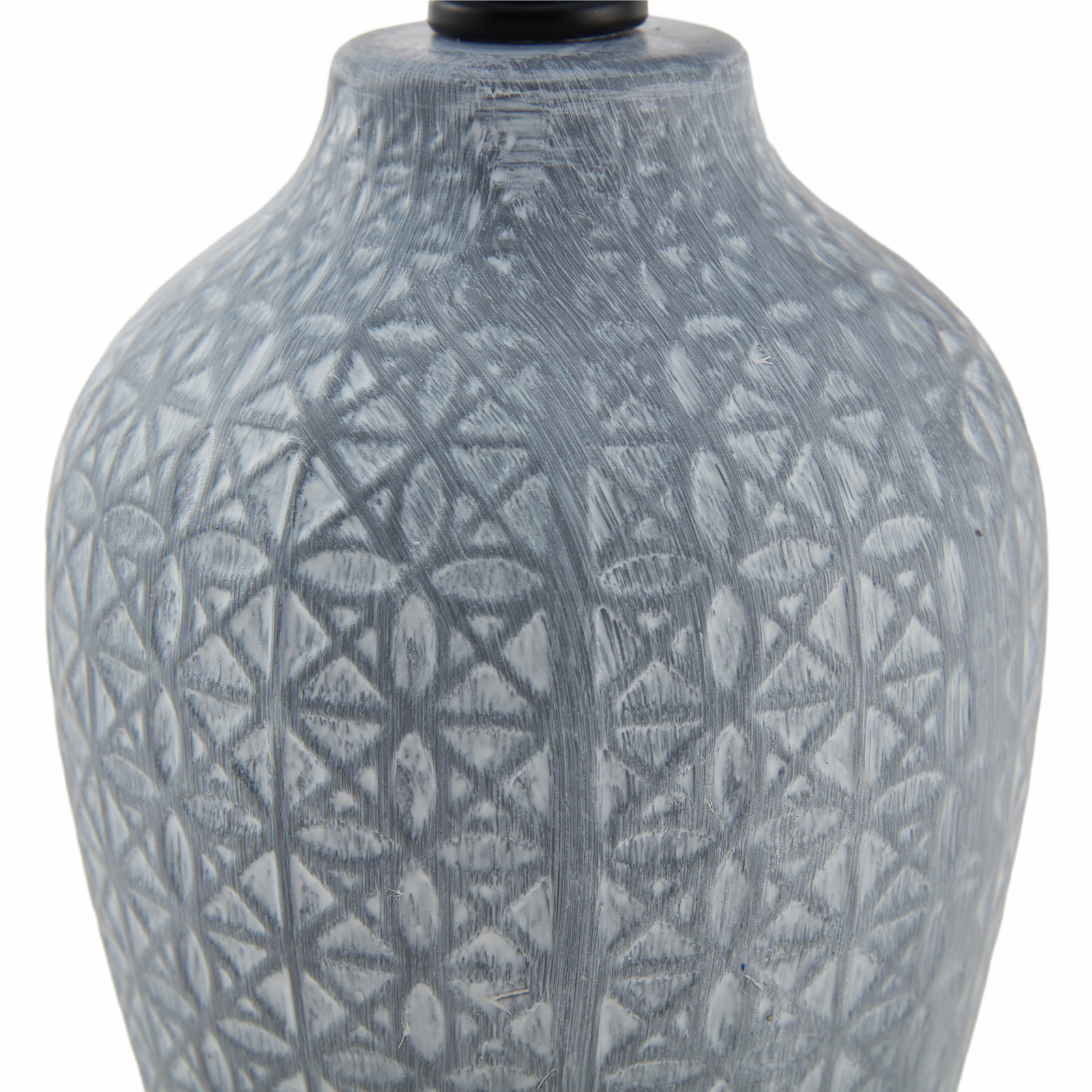 Lindby lampe à poser Thalassia, gris/noir, Ø 20cm, céramique