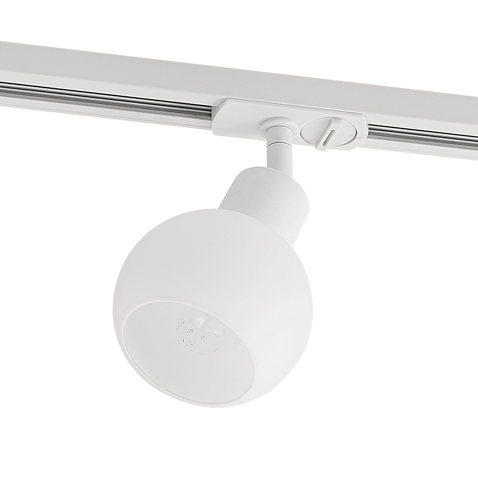 Lindby Schienenstrahler Linaro, E14, weiß, Ø 10 cm, 1-Phasen