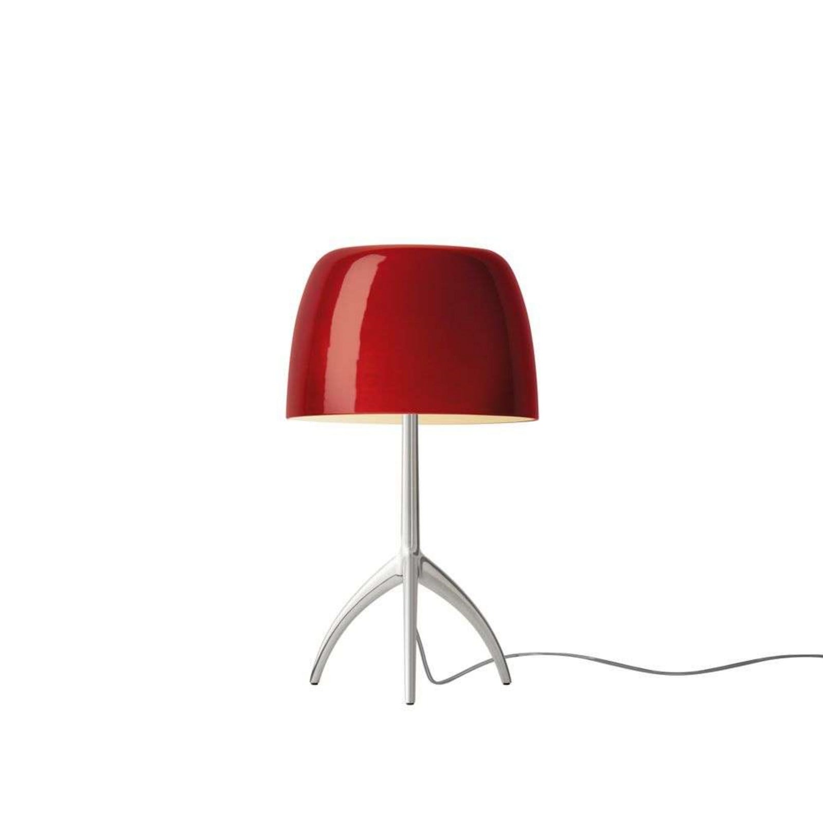 Lumiere Piccola Bordlampe E14 Alu/Kirsebær Foscarini - Stue - Aluminium