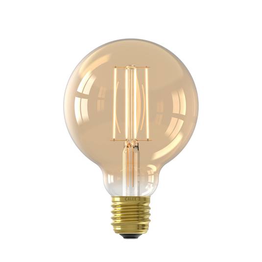 Calex E27 G95 4.5W LED filamento dourado 821 regulável
