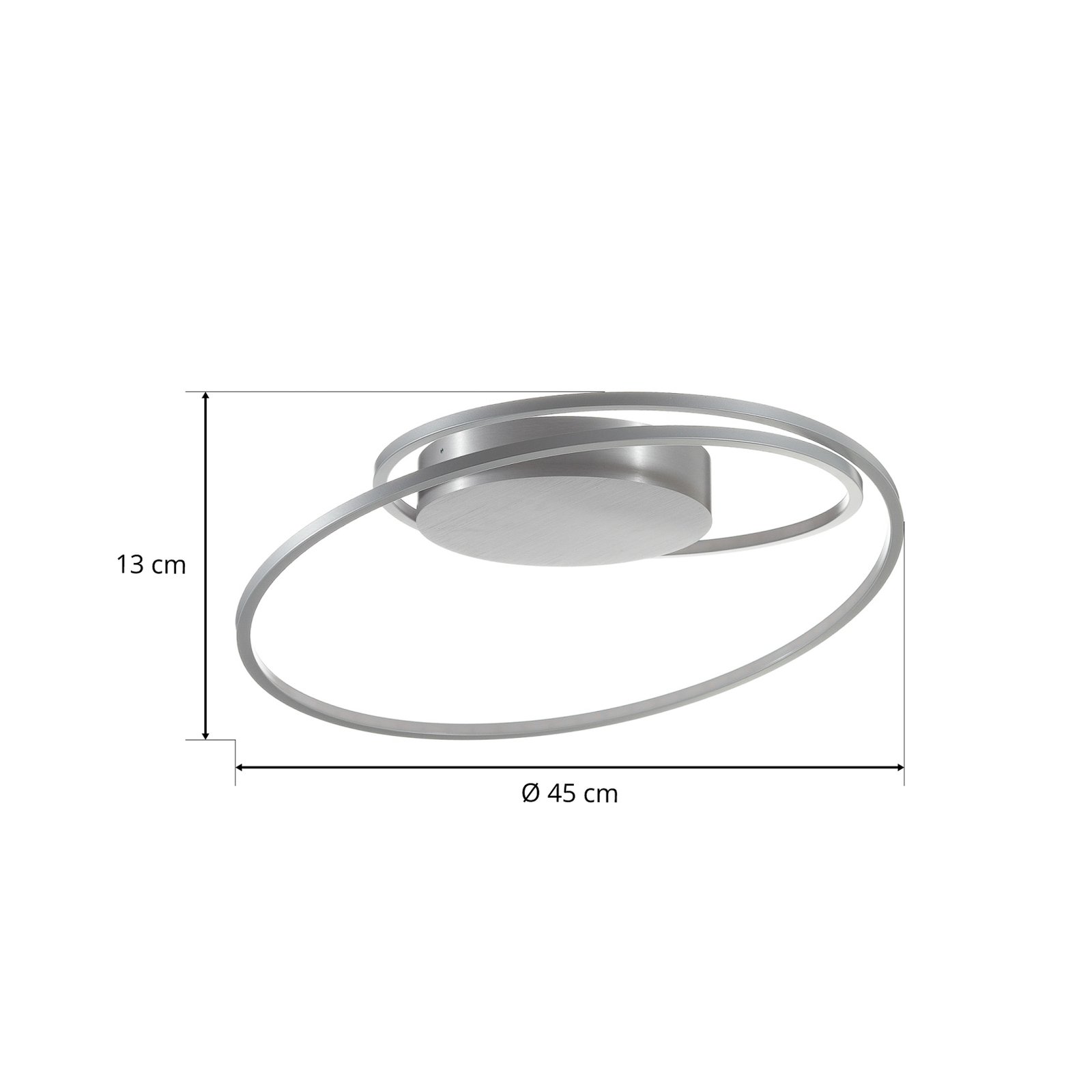 Fascinerende LED-plafondlamp At van aluminium