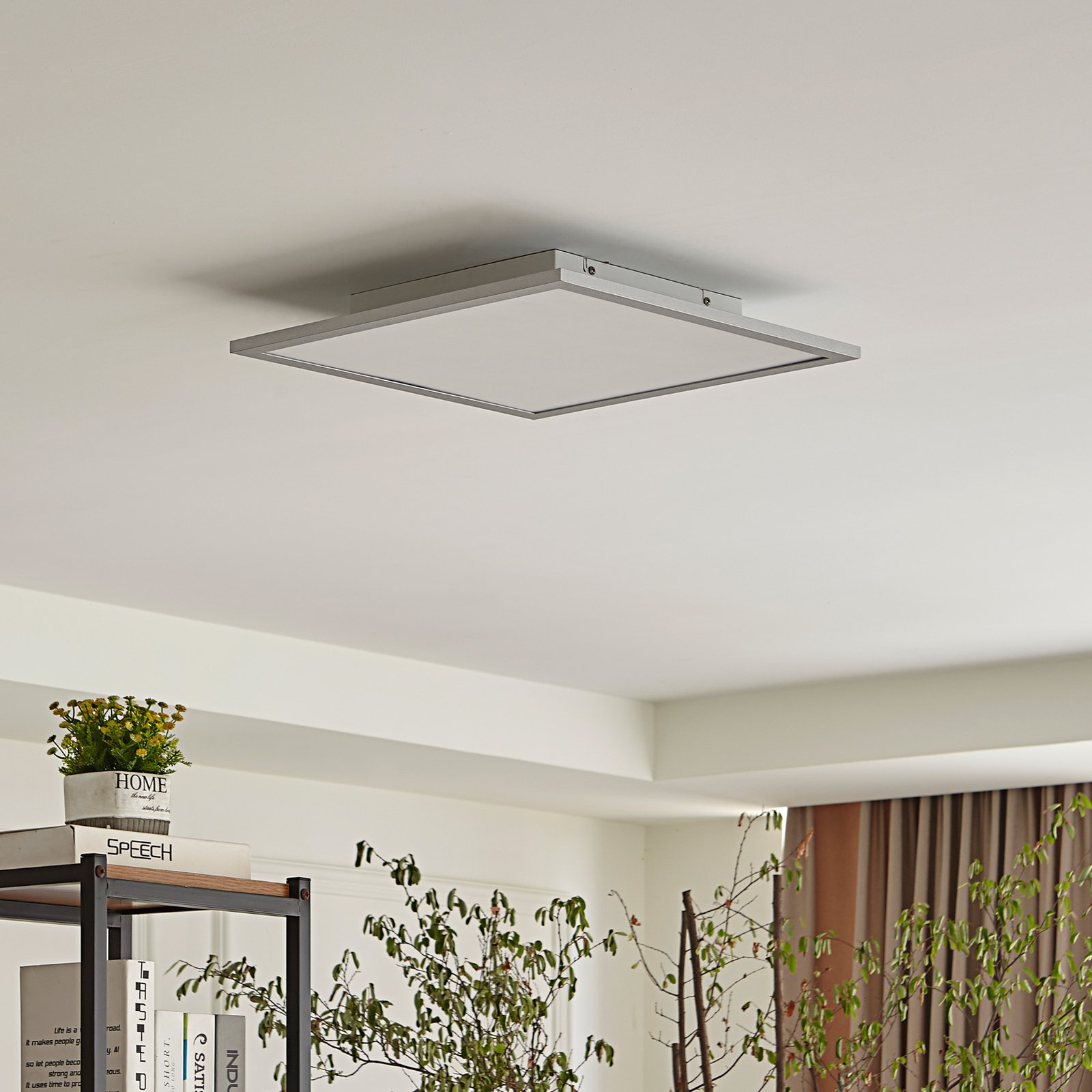 Livel LED Deckenleuchte 4.000K 40x40 White/Silver - Lindby
