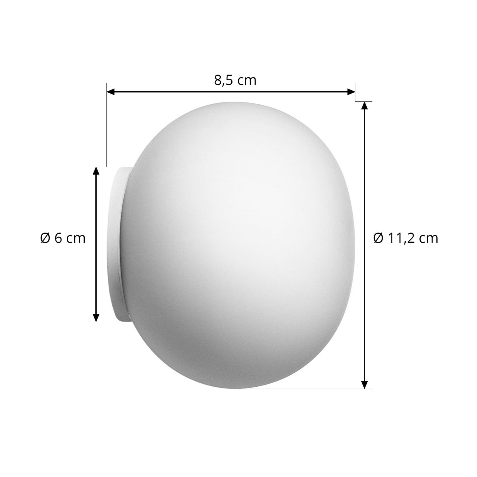 Mini Glo-Ball mirror lamp/wall lamp, white/opal - FLOS Mini Glo-Ball mirror lamp/wall lamp, white/opal - FLOS