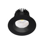 Arcchio LED downlight Aryx, black, 3,000K