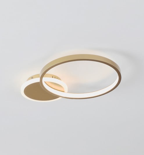 LED-Deckenlampe Gafares, gold, Alu, 41 cm Fernbedienung CCT