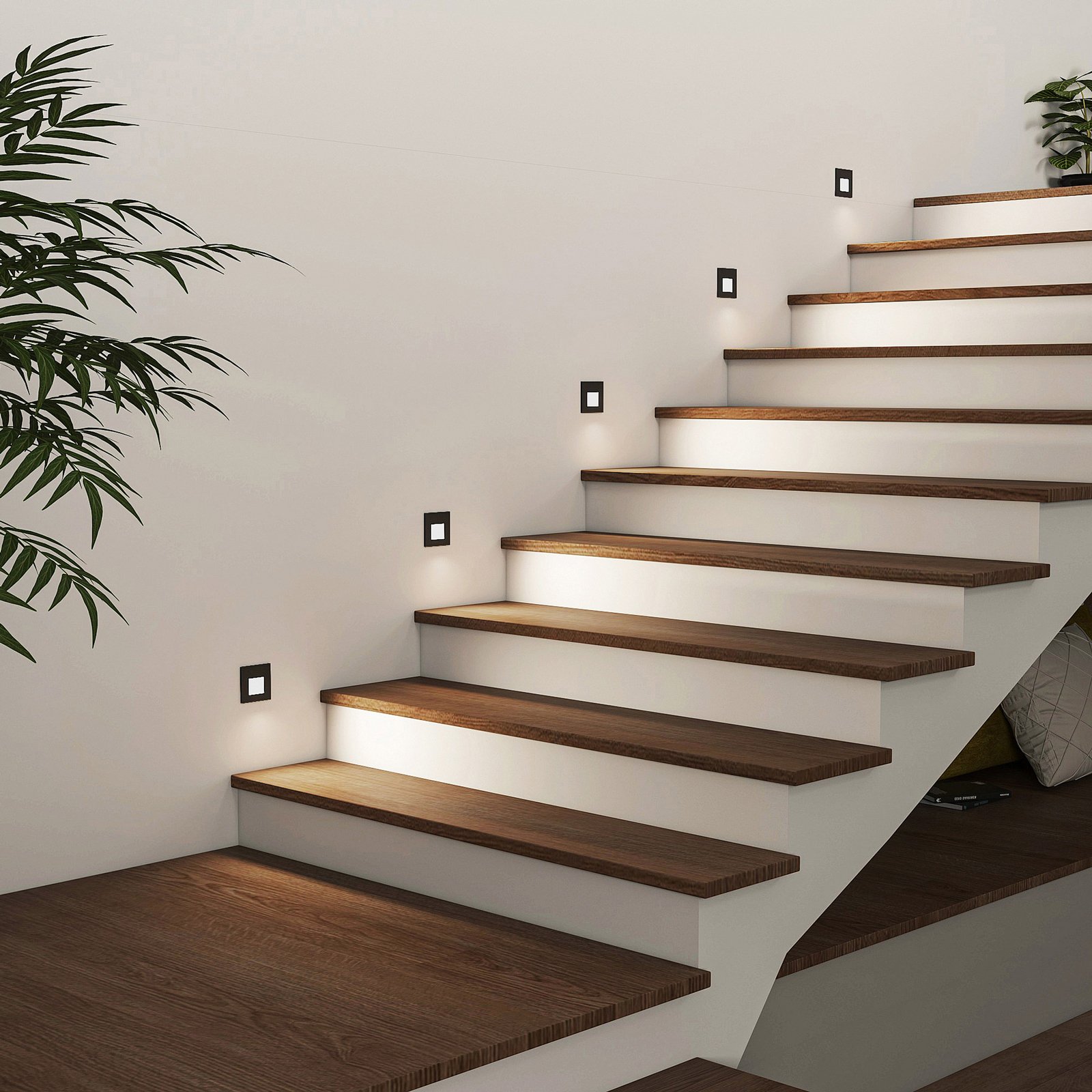 Vexi Square LED Built-in Wall Lamp CCT Black - Arcchio