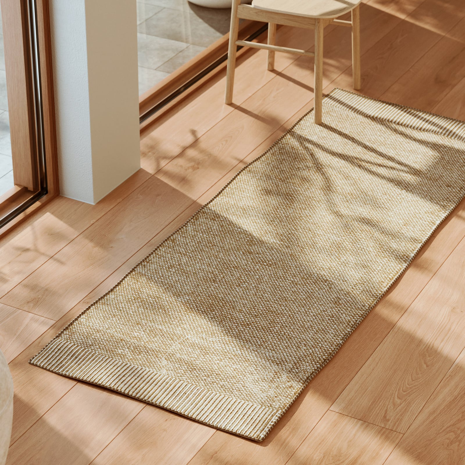 Tapis Rombo, marron, 75 cm x 200 cm, laine - Woud Tapis Rombo, marron, 75 cm x 200 cm, laine - Woud