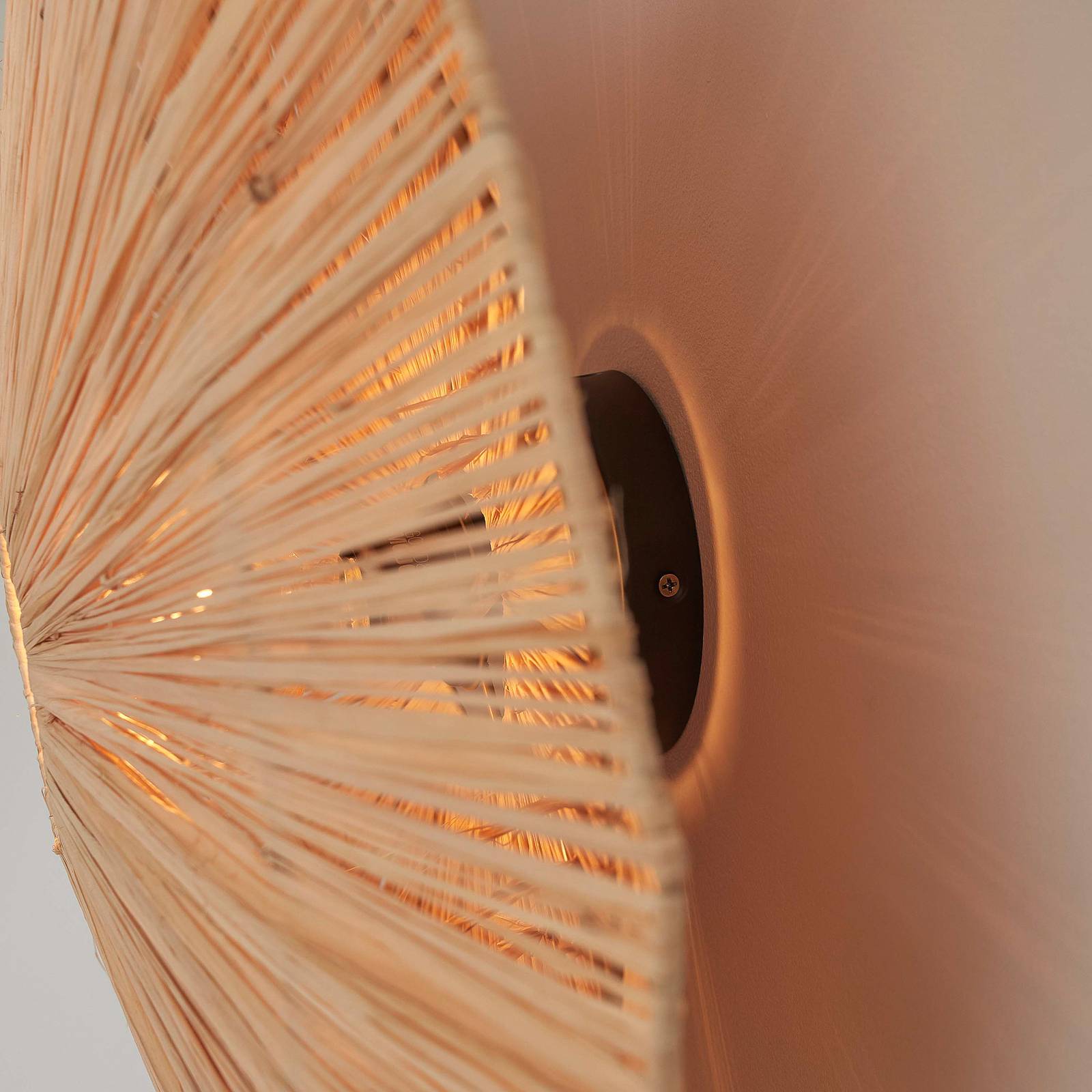 Lampa sufitowa GOOD & MOJO Panama, naturalna, Ø 65 cm, rafia