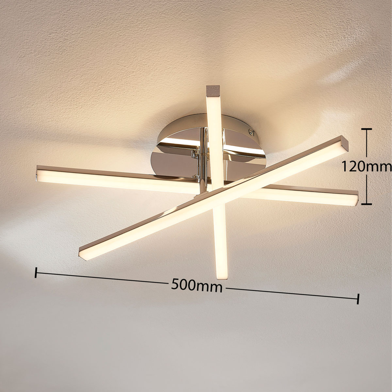 LED loftlampe Korona kan dæmpes i fire niveauer