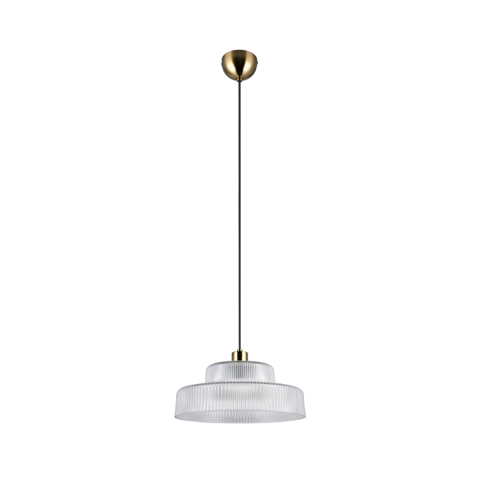 Abella lógó világítás, átlátszó, Ø 35 cm, üveg, E27