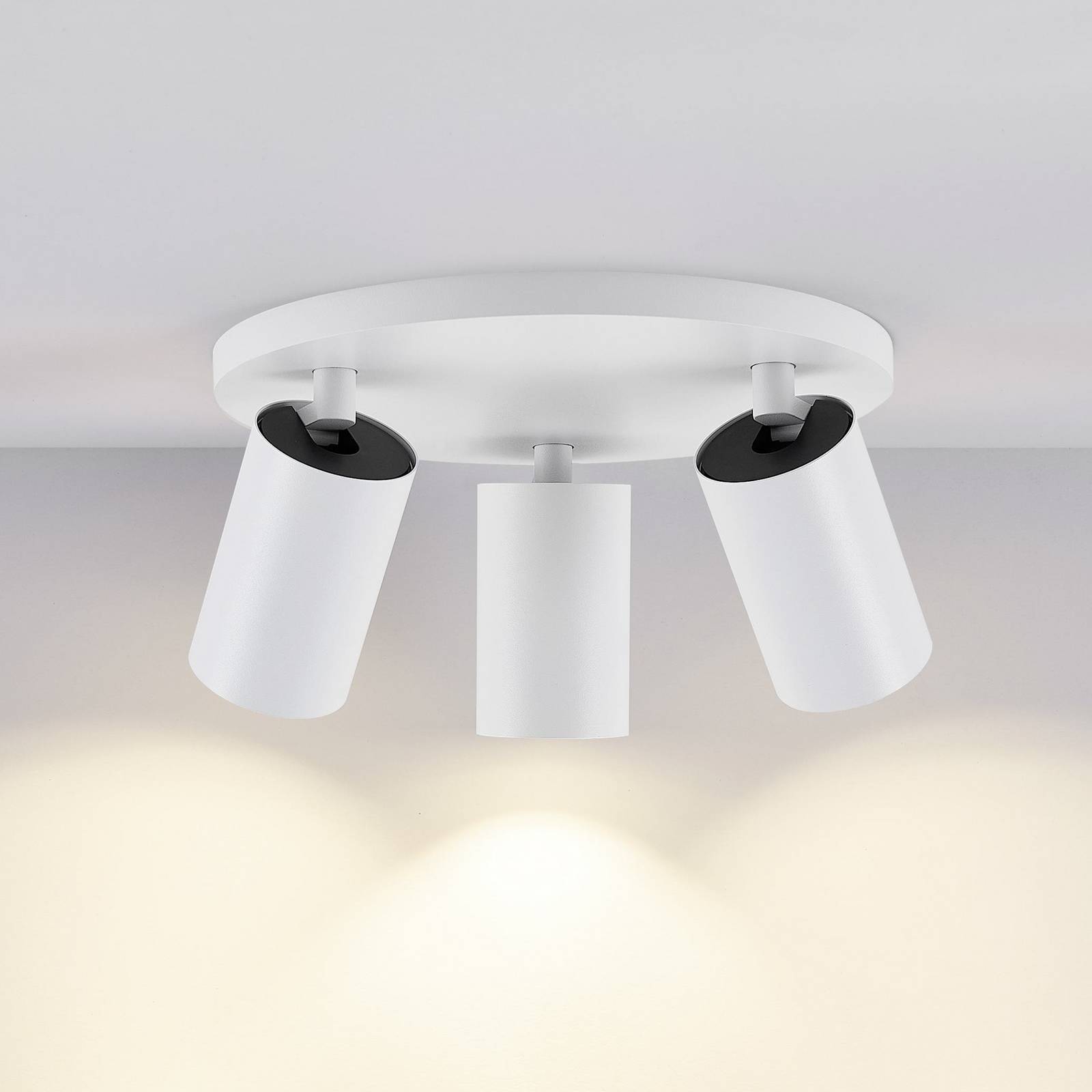 Deckenspot CAN TILT, weiß, Ø 23 cm, 3-flammig, Metall, GU10 günstig online kaufen