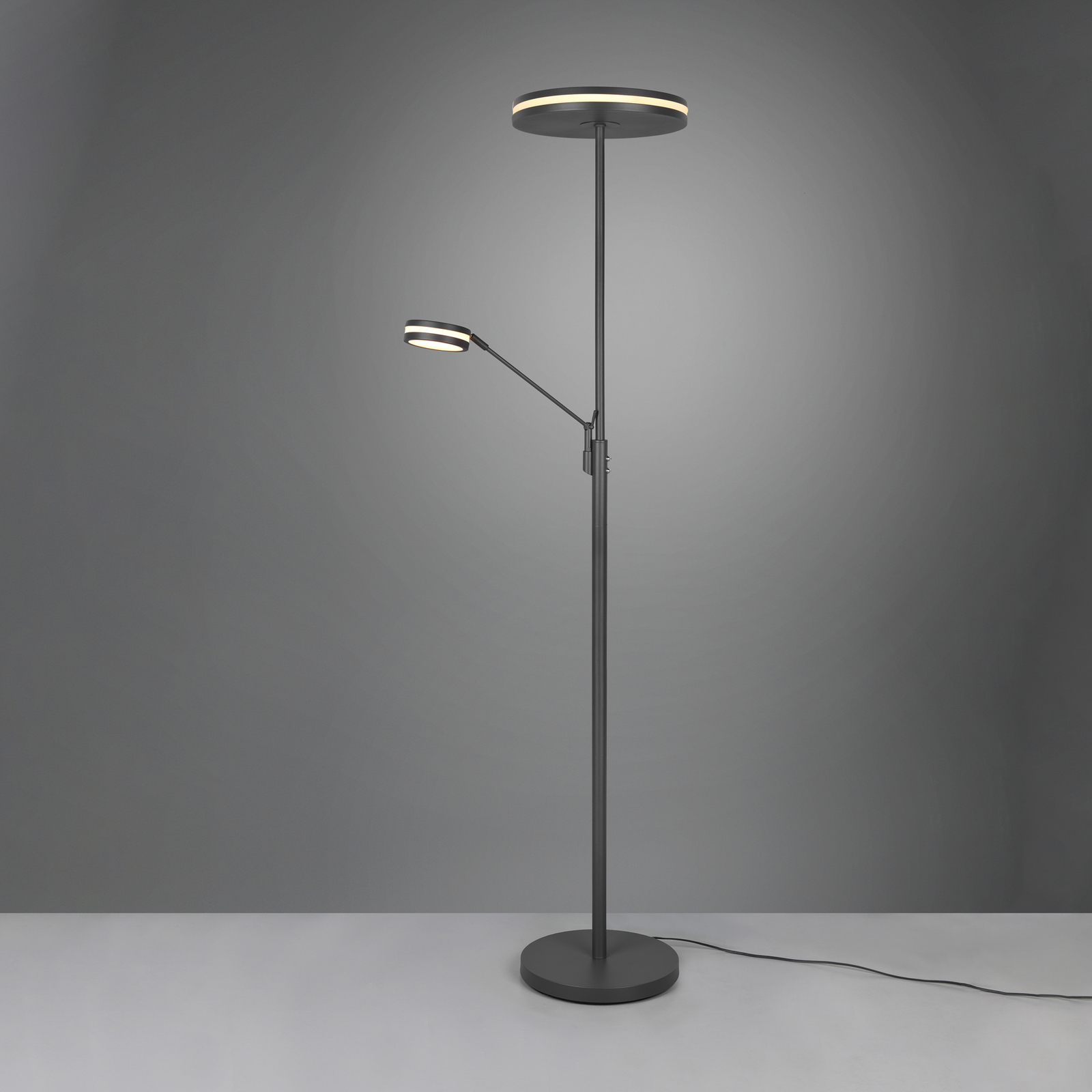 Lampadaire LED Franklin, liseuse, anthracite