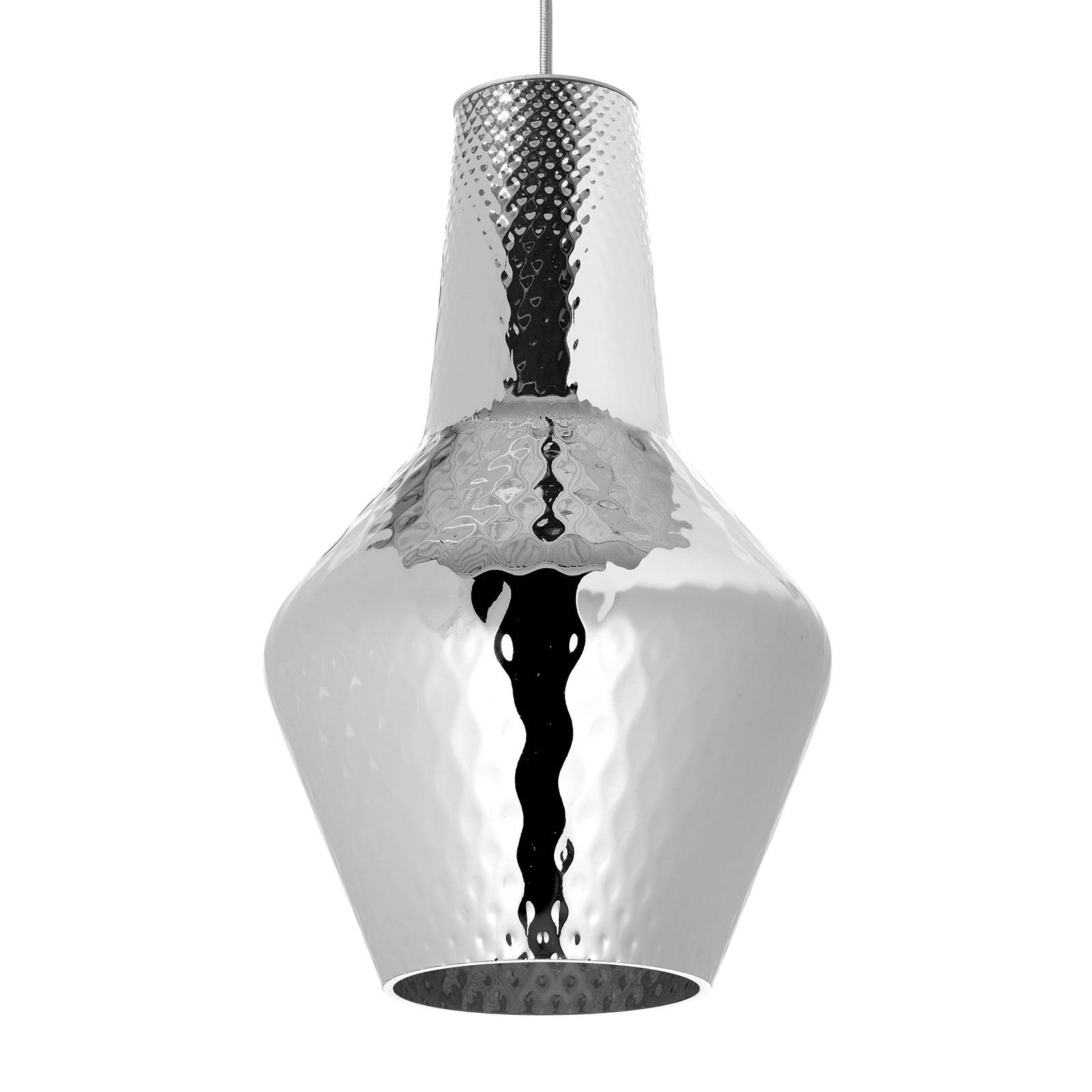AILATI Hängeleuchte Romeo 130 cm silber metallic