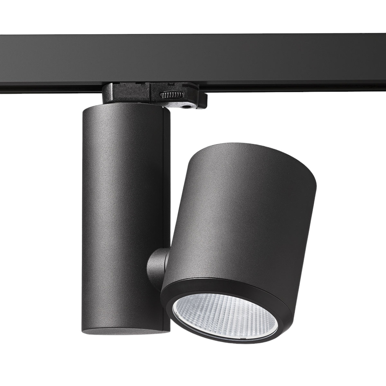 Foco de riel LED negro Kent Bakery 38°