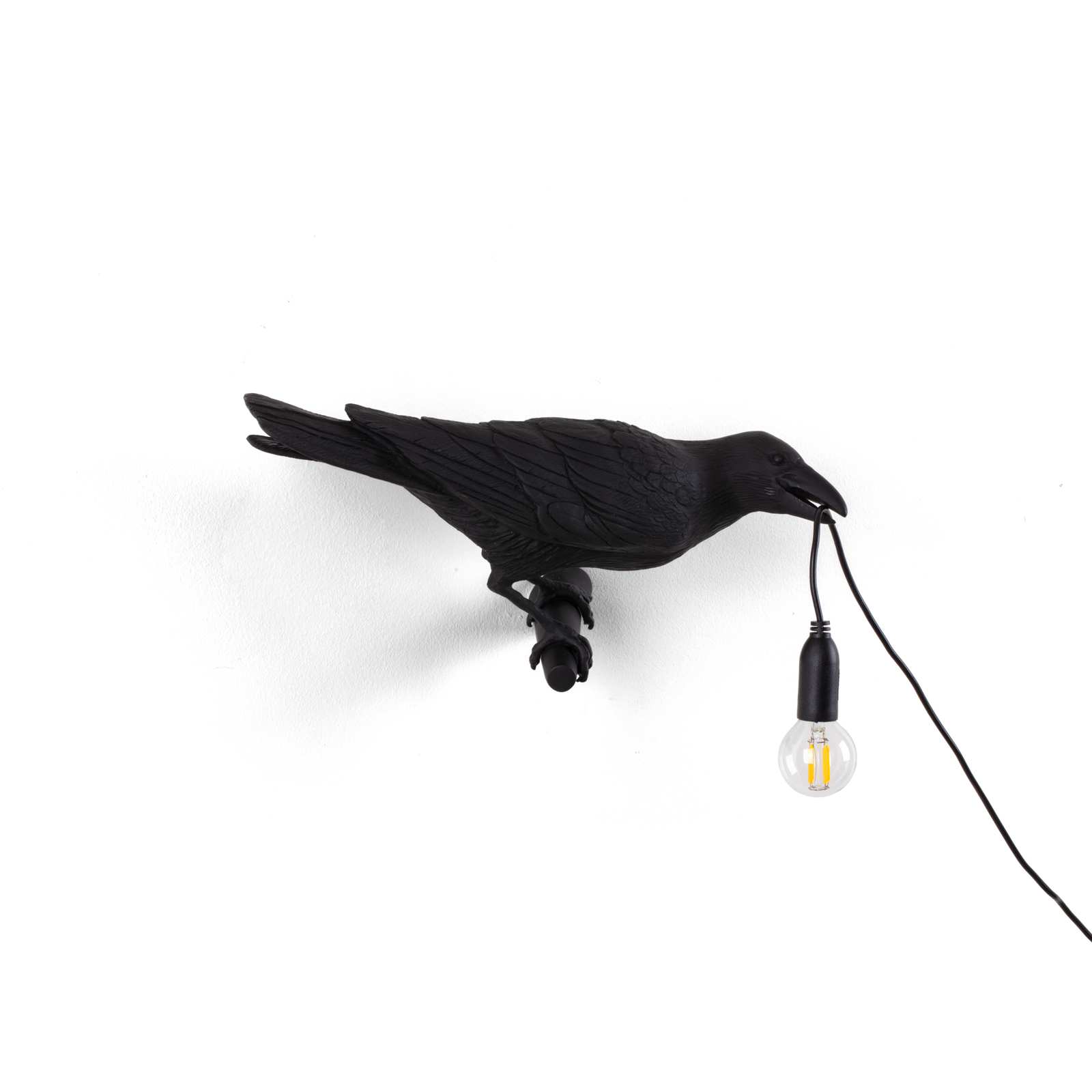 SELETTI Bird Lamp LED-Dekowandlampe rechts schwarz