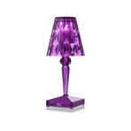 Battery Portable Lampa Stołowa IP54 Śliwkowa - Kartell