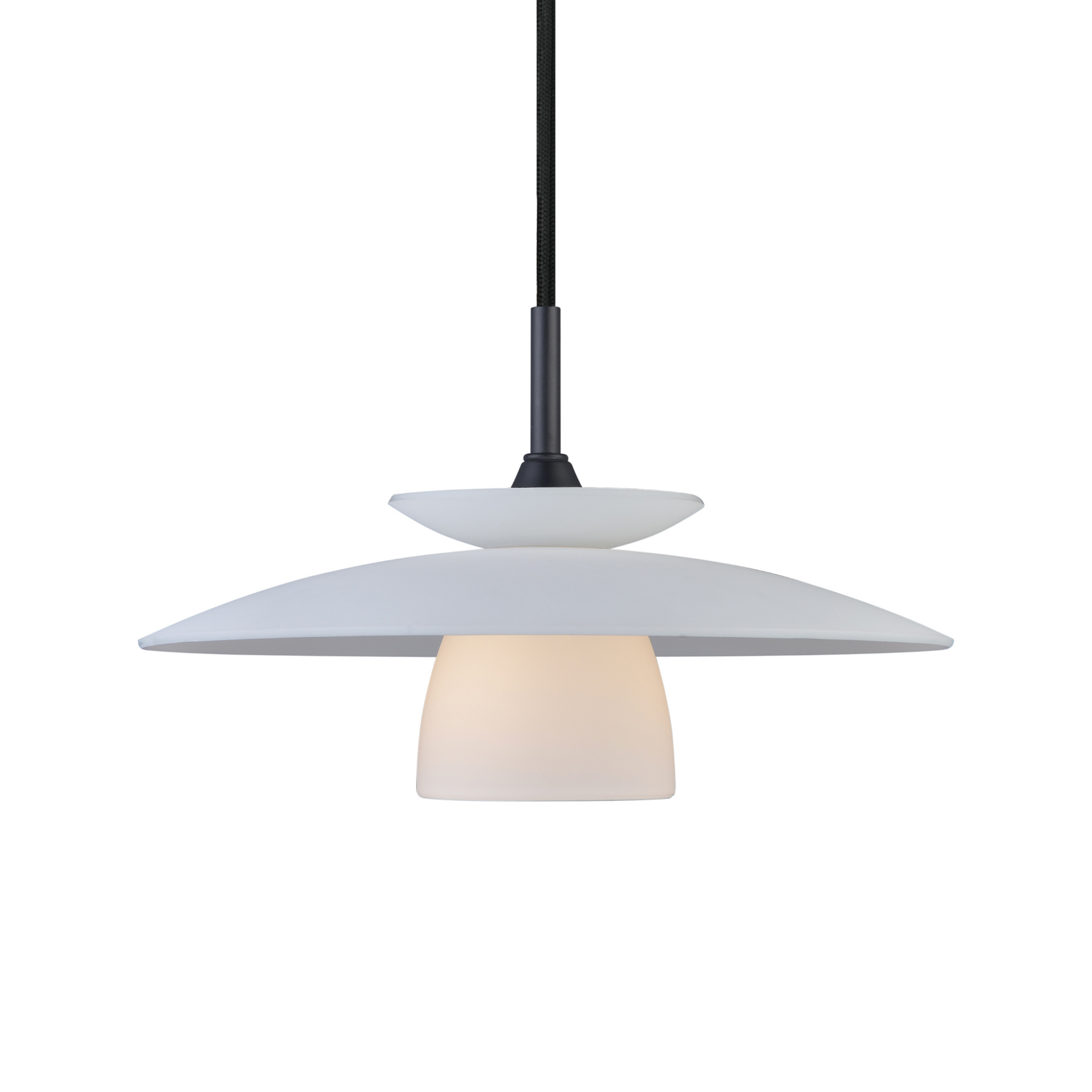 Lámpara colgante SCANDIC, cristal opalino, Ø 25 cm, G9 - Halo Design