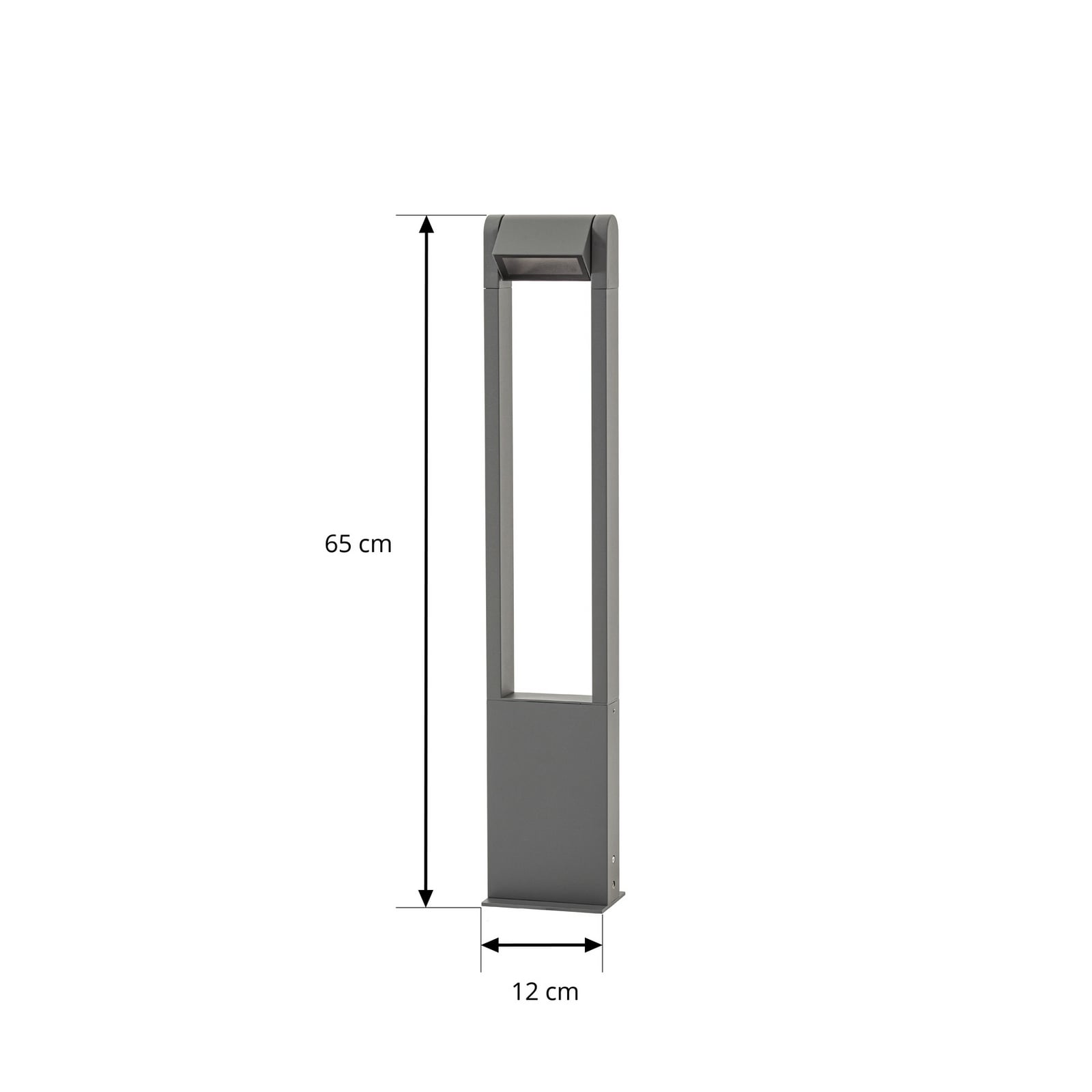 Meloni LED svjetiljka za put, 65 cm, antracit, rotirajuća, IP65 - Lindby