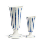 Anouk Lilium-vase, stor, blå/hvid, porcelæn – &Klevering
