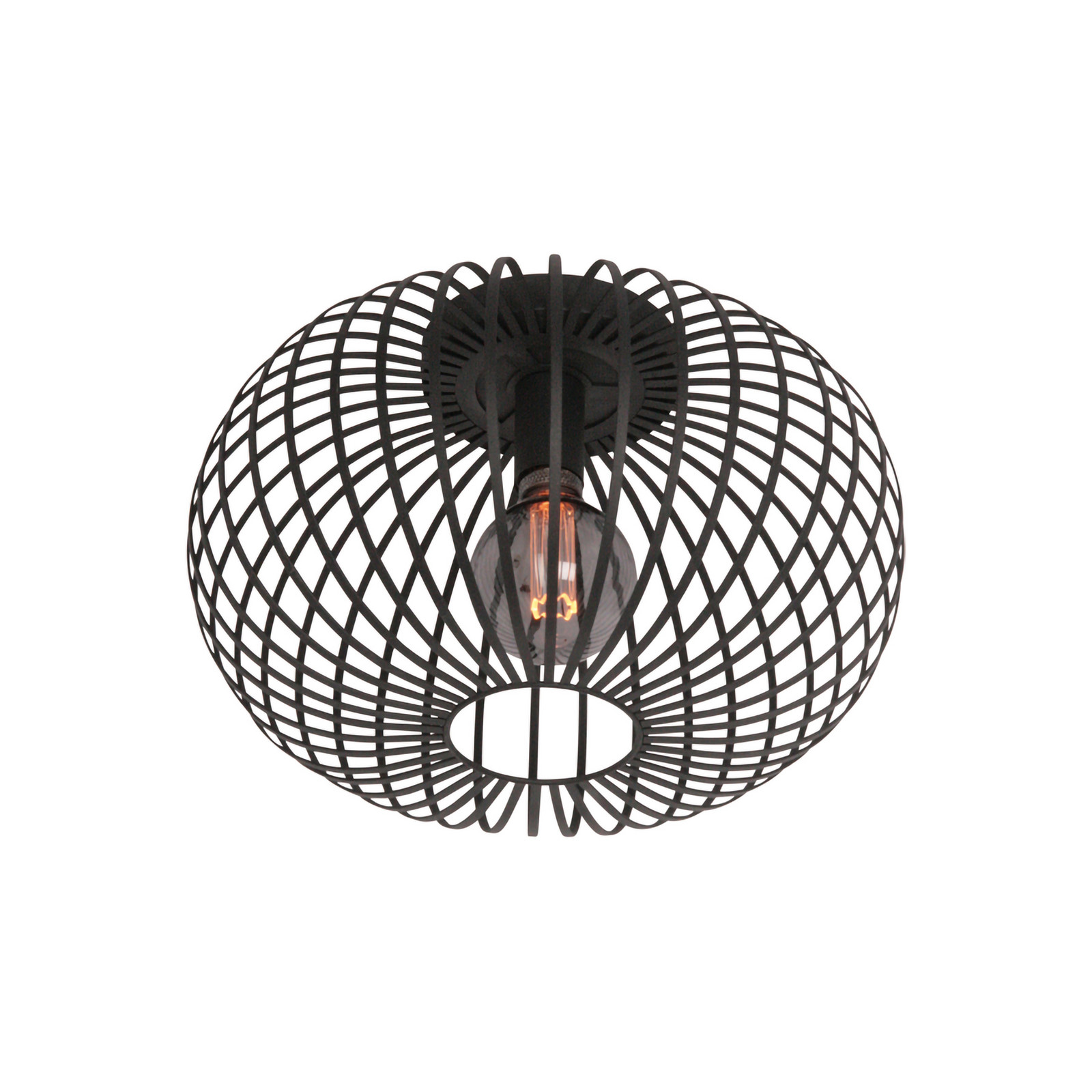 Freelight Plafonieră Aglio Ø 40 cm negru metal - Camera de zi / sufragerie - modern