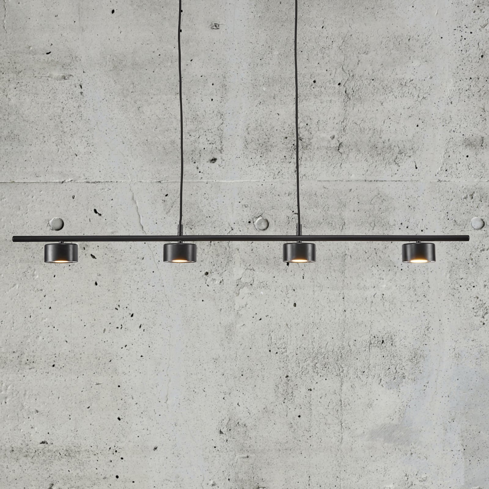Clyde LED-riippuvalaisin, 4-lamppuinen, musta, pituus 115 cm – Nordlux Clyde LED-riippuvalaisin, 4-lamppuinen, musta, pituus 115 cm – Nordlux