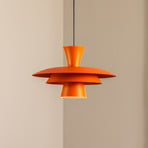 Hängeleuchte Plato, orange, Metall, Ø 38 cm, E27