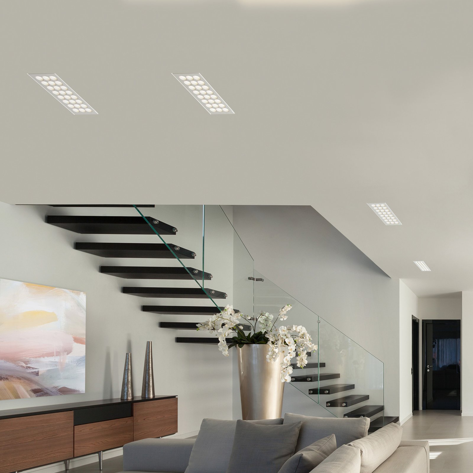 Downlight LED soffitto Ade T282 - 21,5 cm x 11 cm