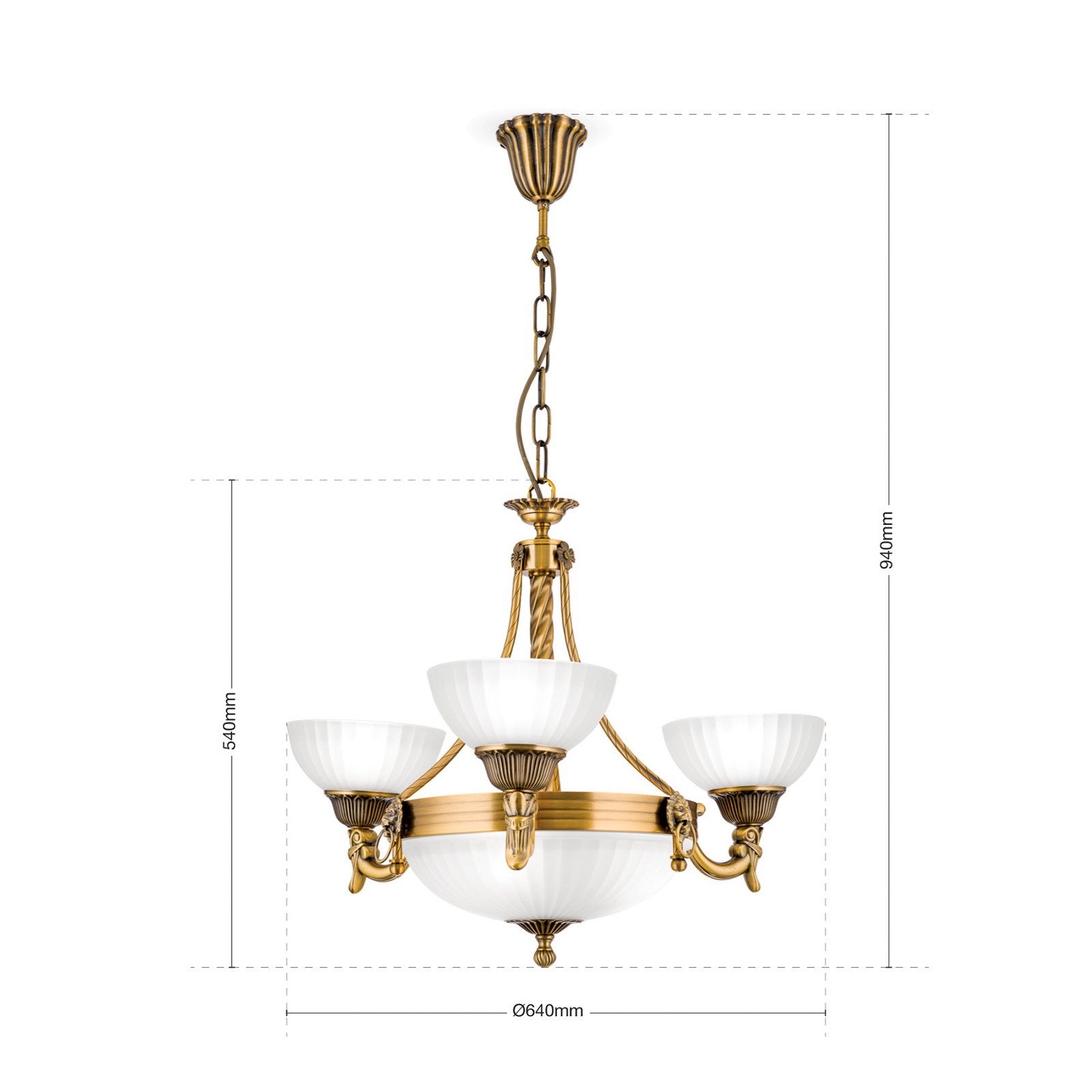 Noam Chandelier Refined 64 cm