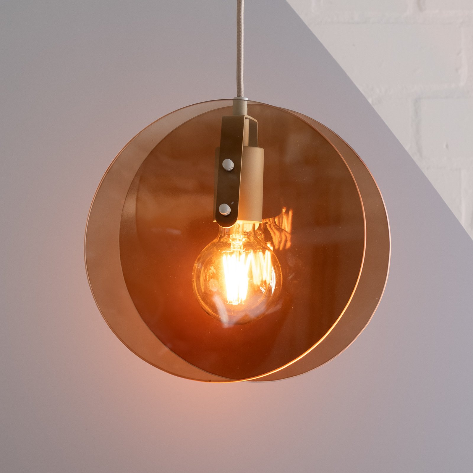 IT'S ABOUT ROMI Toledo hanging light, amber colour, Ø 25 cm